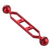 PULUZ 7,0 pollici da 17,7 cm in lega di alluminio Dual Bals, diametro a sfera: 25 mm (rosso)