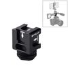 PULUZ 4-Head Hot Shoe Mount Adapter Microfono Flash Light Staffa di supporto in lega di alluminio