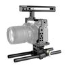 YELANGU C15 YLG0711A Stabilizzatore a gabbia per videocamera con manico e asta per binario per Nikon Z6 / Z7 (nero)