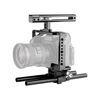 YELANGU C18 YLG0915A-C Stabilizzatore a gabbia per videocamera con manico e supporto per asta di guida per Panasonic Lumix DC-S1H / DC-S1 / DC-S1R (nero)