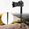 BEXIN P256A Supporto per monopiede in lega di alluminio per fotocamera DSLR da viaggio portatile (nero)