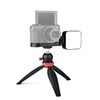 Yelangu CL9-A Base di espansione della fotocamera BASE K Kit piastra con luce a LED + treppiede + testa a sfera per Canon G7x2 / G7x3 (nero)