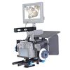 YELANGU YLG1105A Kit stabilizzatore gabbia videocamera con impugnatura con scatola opaca e messa a fuoco per Panasonic Lumix DMC-GH4 e G7 / Sony A7 e A7S e A7R e A7RII e A7SII