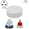 20cm Elettrico Giradischi girevoli per giradischi LED Light Video Shooting Shooting TurnTable, Plug Plug: 220V Spina UK (bianco)
