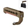 Telecamera Pulluz Maniglia in legno con supporto per scarpe a freddo per lo stabilizzatore a gabbia per fotocamera con specchio (Bronzo)