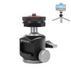 PULUZ Dual Cold Shoes Adattatore a testa a treppiede in lega di alluminio (nero)