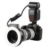 Triopo TR-15EX Macro Ring TTL Flash Light con 6 anelli di adattatore di dimensioni diverse per Nikon I-TTL (Black)