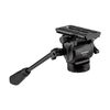 Fotopro MH-6A Lega di alluminio Heavy Duty Videocamera Treppiede Azione Fluid Drag Testa con piastra scorrevole (Nero)