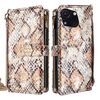 Per itel A50C 4G Custodia a tracolla in pelle con texture serpente (bianca)