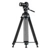 Treppiede video Fotopro DV-3C per impieghi gravosi con testa fluida in fibra di carbonio (nero)
