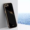 Per iPhone 16e XINLI Custodia per telefono in TPU elettroplaccato 6D con bordo dritto (nero)