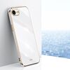 Per iPhone 16e XINLI Custodia per telefono in TPU elettroplaccato 6D con bordo dritto (bianco)