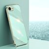 Per iPhone 16e XINLI Custodia per telefono in TPU elettroplaccato 6D con bordo dritto (verde menta)
