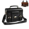 Cwatcun D83 Borsa a tracolla per fotocamera in pelle vintage piccola per fotocamera, dimensioni: 30 x 21,5 x 12,5 cm (nero)