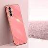 Per Samsung Galaxy A36 5G XINLI Custodia per telefono in TPU elettroplaccato 6D con bordo dritto (rosso biancospino)