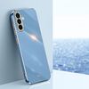 Per Samsung Galaxy A36 5G XINLI Custodia per telefono in TPU elettroplaccato 6D con bordo dritto (blu celeste)