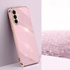 Per Samsung Galaxy A36 5G XINLI Custodia per telefono in TPU elettroplaccato 6D con bordo dritto (viola ciliegia)