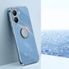 Custodia per telefono XINLI in TPU elettroplaccato 6D con bordo dritto e supporto ad anello per Xiaomi Poco X7 Pro (blu celeste)