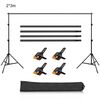 Supporto per fondale per studio fotografico 2 x 3 m, supporto per fondale, staffa a traversa (nero)