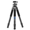 BEXIN RC254 + LH-28 Treppiede pieghevole portatile in fibra di carbonio Fotocamera reflex Staffa per fotografia con giunto cardanico a bassa gravità