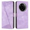 Per Realme 14 Pro Dream Triangle Custodia in pelle con cordino (viola)