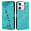 Per OPPO A5 Pro 5G Global Dream Triangle Custodia in pelle per telefono con cordino (verde)