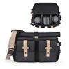 Cwatcun D90 Borsa per fotocamera a tracolla singola in colore a contrasto Borsa per fotocamera da esterno Borsa a tracolla professionale, Dimensioni: 27 x 17 x 18,5 cm Media (Nero)