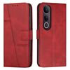 Per vivo V50 Lite Custodia per telefono in pelle con fibbia e cuciture in vitello (rosso)