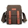 Cwatcun N1 Borsa fotografica per fotocamera digitale impermeabile in tela multifunzionale retrò, dimensioni: 22,5 x 14,5 x 27 cm Caffè