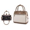 Borsa per fotocamera in tela a contrasto Cwatcun D112 Borsa a tracolla monospalla, dimensioni: 24,5 x 30 x 15,5 cm (marrone)