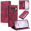 Per Google Pixel 10 Pro XL Custodia per telefono in pelle magnetica con motivo Totem in rilievo (rosso)
