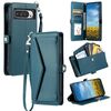 Per Google Pixel 10 Pro XL Portafoglio Multi-Slot per Carta Custodia per Telefono in Pelle con Laccetto (Verde)