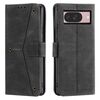 Per Google Pixel 10/10 Pro Custodia per telefono in pelle di vitello con cuciture effetto pelle di vitello (nero)