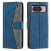 Per Google Pixel 10/10 Pro Custodia per telefono in pelle di vitello con cuciture effetto pelle di vitello (blu)
