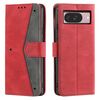 Per Google Pixel 10/10 Pro Custodia per telefono in pelle di vitello con cuciture effetto pelle di vitello (rosso)