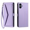 Per Samsung Galaxy A06 5G / 4G Portafoglio Multi-Slot per Scheda Custodia in Pelle per Telefono con Lanyard (Viola)