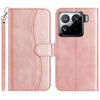 Per Xiaomi 15 Pro Custodia in pelle a forma di S a doppia piega (oro rosa)