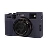 Per FUJIFILM X100VI Custodia protettiva in silicone morbido con texture Litchi (blu scuro)