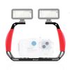 PULUZ Doppi manici in silicone Attrezzatura subacquea per immersione subacquea in lega di alluminio per GoPro, altre action camera e smartphone (Rosso)