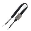 Tracolla universale in pelle PU per fotocamere reflex con porta carte (nero)