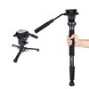 Monopiede per fotocamera YUNTENG VCT-588 da 65-166 cm, treppiede in lega di alluminio per DSLR con testa a sfera idraulica (nero)