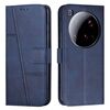 Per Xiaomi 15 Ultra Custodia per telefono in pelle con fibbia con texture in vitello con cuciture (blu)