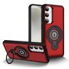 Custodia magnetica con supporto ad anello per Samsung Galaxy S25 5G (rossa)