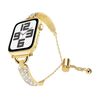 Per Apple Watch 42mm / 41mm / 40mm / 38mm Kalebol Stone Cinturino in lega di zinco curvo (oro)