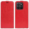 Per Honor X8c 4G R64 Texture Custodia per telefono in pelle con flip verticale singolo (rosso)
