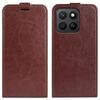 Per Honor X8c 4G R64 Texture Custodia per telefono in pelle con flip verticale singolo (marrone)