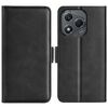 Custodia per telefono in pelle con chiusura magnetica orizzontale a doppio lato per Honor 400 Lite (nero)