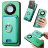Per Honor X60 5G Retro Cross Leather Ring Vertical Insert Card Bag MagSafe Custodia per telefono (verde)