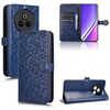 Per Realme P3 Pro Custodia per telefono in pelle con trama a nido d'ape (blu)