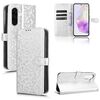 Per Samsung Galaxy A56 5G Custodia in pelle con trama a nido d'ape (argento)